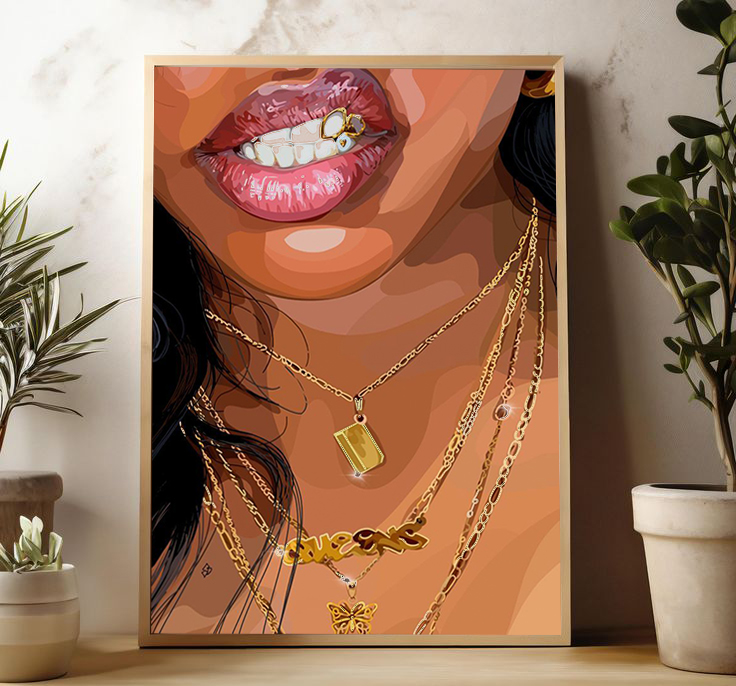 Aesthetic Women Teeth Poster